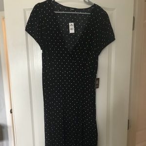 Express polka dot midi dress